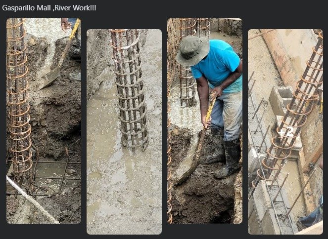 4J's Enterprises team reviewing plans at a construction site